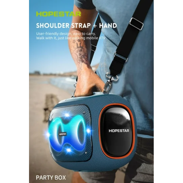 Акустическая беспроводная колонка Hopestar Party Box + 2 Microphone