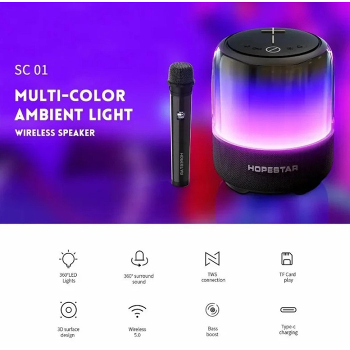 Акустическая беспроводная колонка Hopestar SC-01