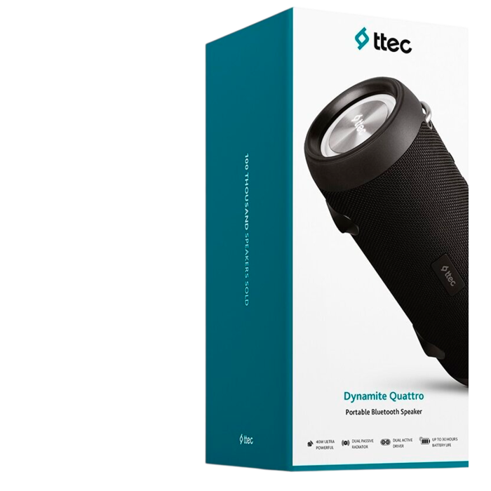Акустическая беспроводная колонка Ttec Dynamite Quattro / Black