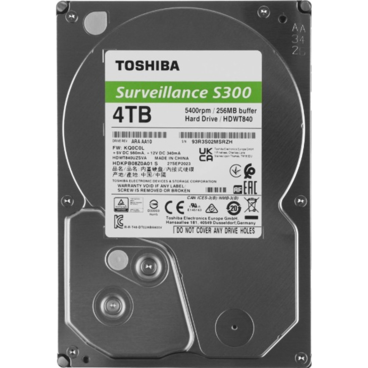 Жёсткий диск HDD TOSHIBA S300 4TB