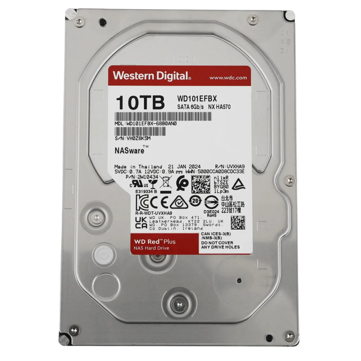 Жёсткий диск HDD Western Digital 10TB Red Plus