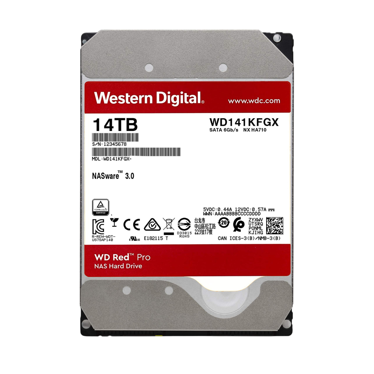 1 Жёсткий диск HDD Western Digital 14TB Red Pro
