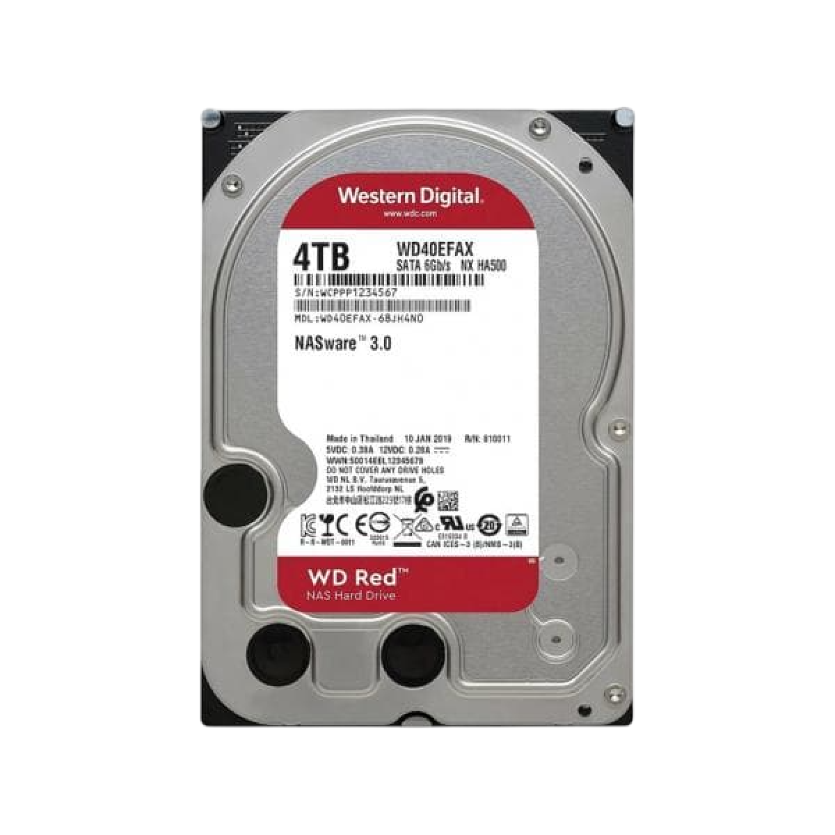 1 Жёсткий диск HDD Western Digital 4TB Red Plus