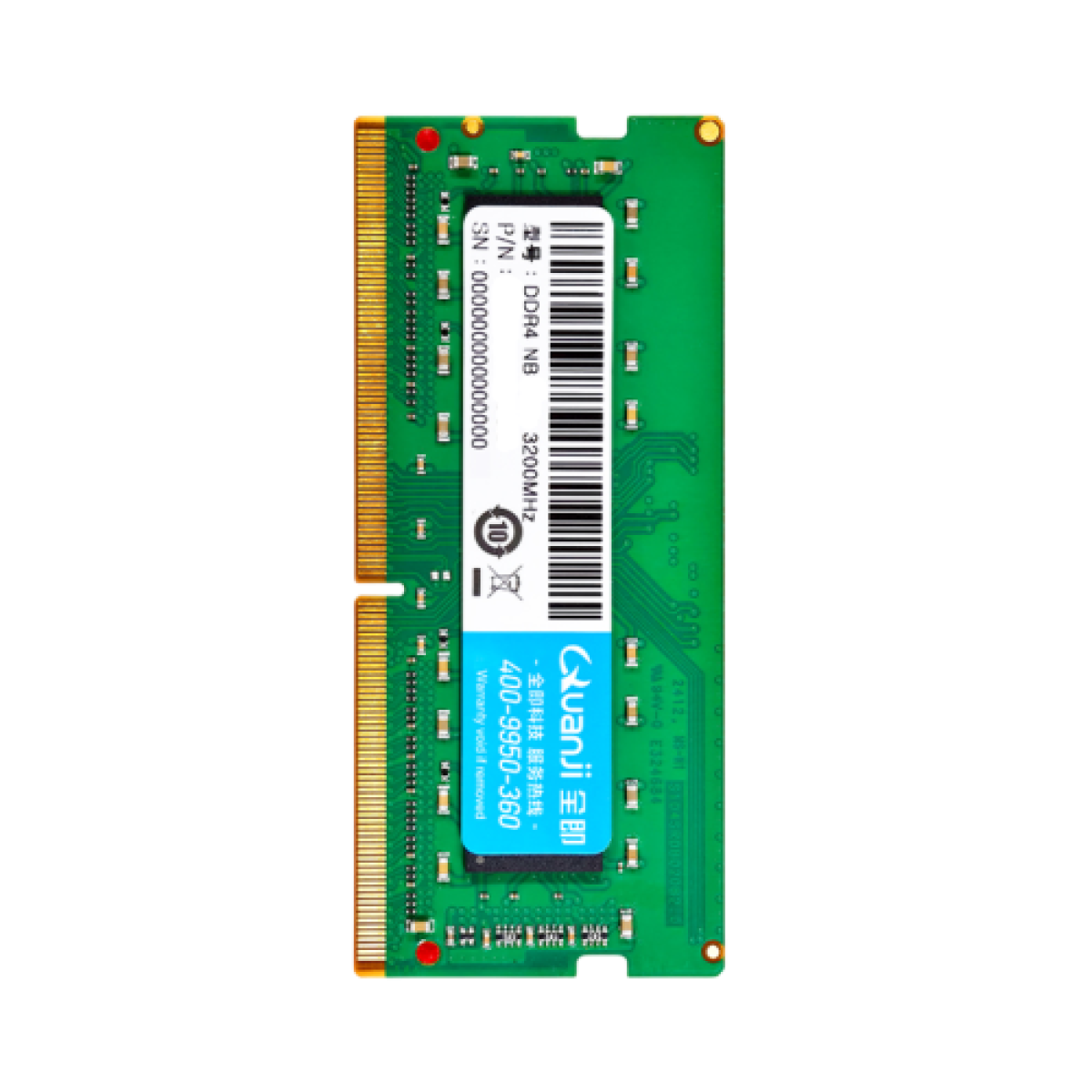 Оперативная память QUANJI DDR4 16GB 3200MHz / SODIM