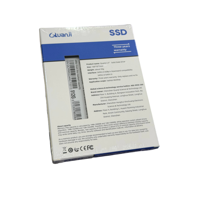 3 SSD-накопитель Quanji 2,5 512ГБ