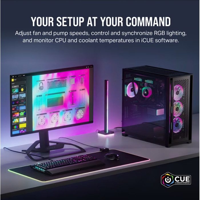 Система водяное охлаждения Corsair Icue H115i Link RGB / Black