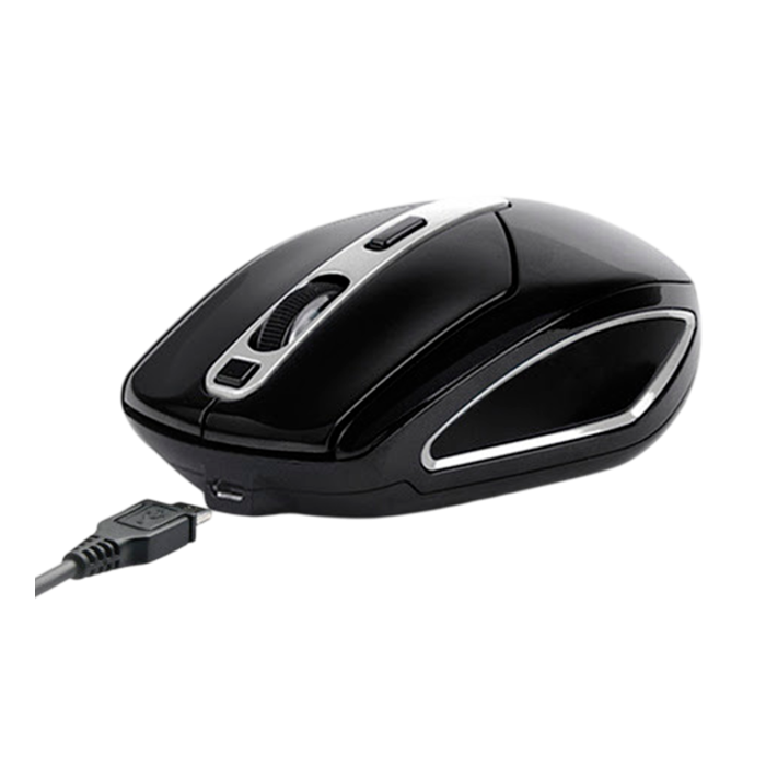 Мышь беспроводная A4Tech G11-590FX / Black+Silver
