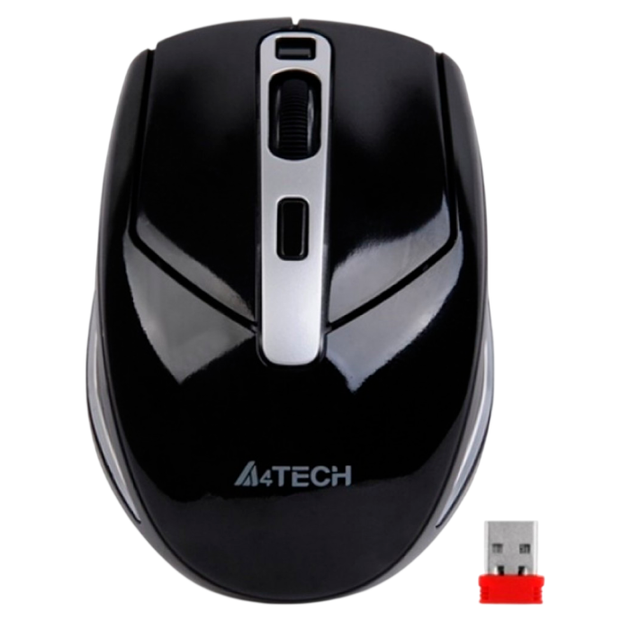Мышь беспроводная A4Tech G11-590FX / Black+Silver