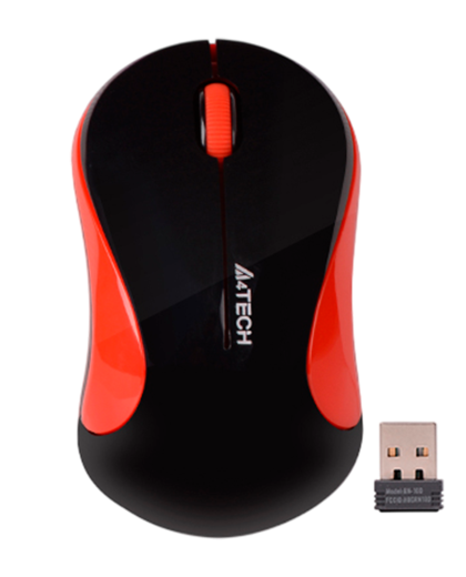 Мышь беспроводная A4Tech G3-270N / Black+Red