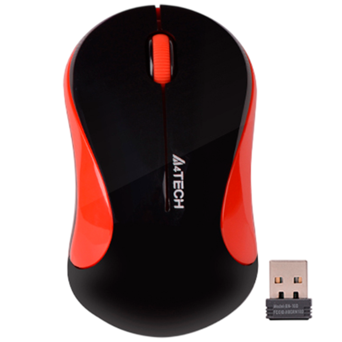 Мышь беспроводная A4Tech G3-270N / Black+Red