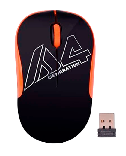 Мышь беспроводная A4Tech G3-300N / Black+Orange