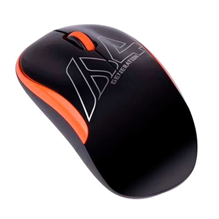 Мышь беспроводная A4Tech G3-300N / Black+Orange