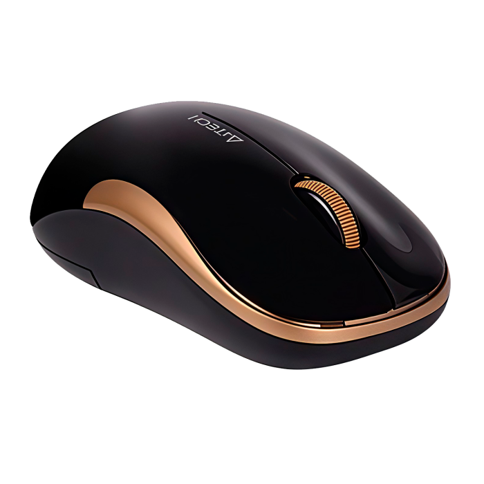 Мышь беспроводная A4Tech G3-310N / Black+Golden