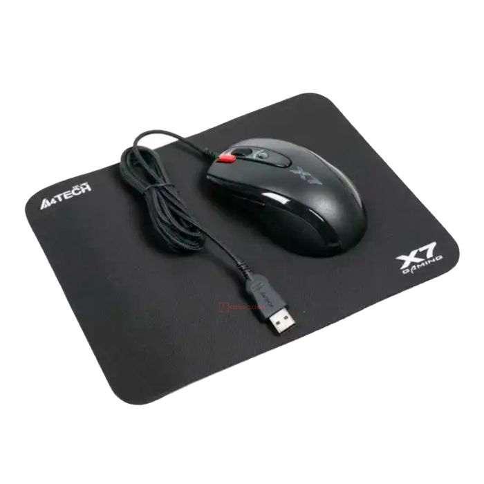 Комплект игровой (мышь проводная с ковриком) A4Tech X-7120 Gaming / Black