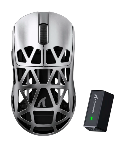 Мышь игровая беспроводная Attack Shark R2 Magnesium Alloy PAW3950 / Grey