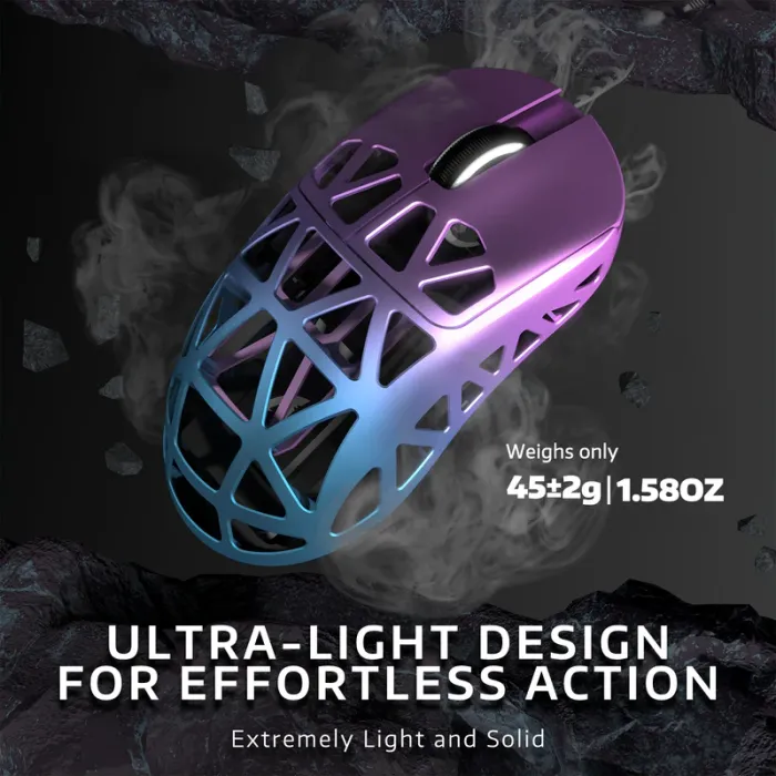 Мышь игровая беспроводная Attack Shark R2 Magnesium Alloy PAW3950 / Purple