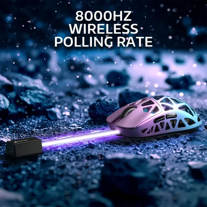 Мышь игровая беспроводная Attack Shark R2 Magnesium Alloy PAW3950 / Purple