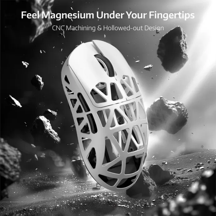 Мышь игровая беспроводная Attack Shark R2 Magnesium Alloy PAW3950 / White