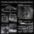 Мышь игровая беспроводная Attack Shark X11 Ultra Carbon Fiber Wireless 8K PAW3950MAX Wireless / Black