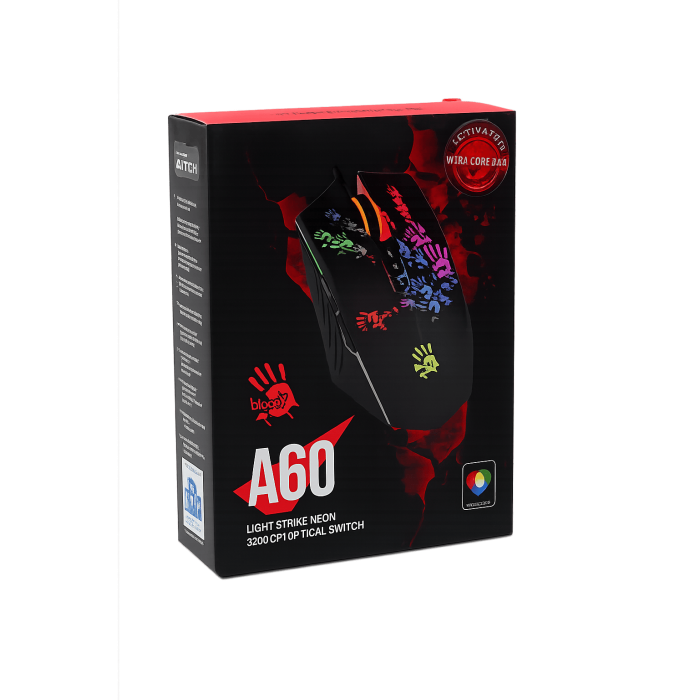 Мышь игровая проводная Bloody A60 Gaming / Black