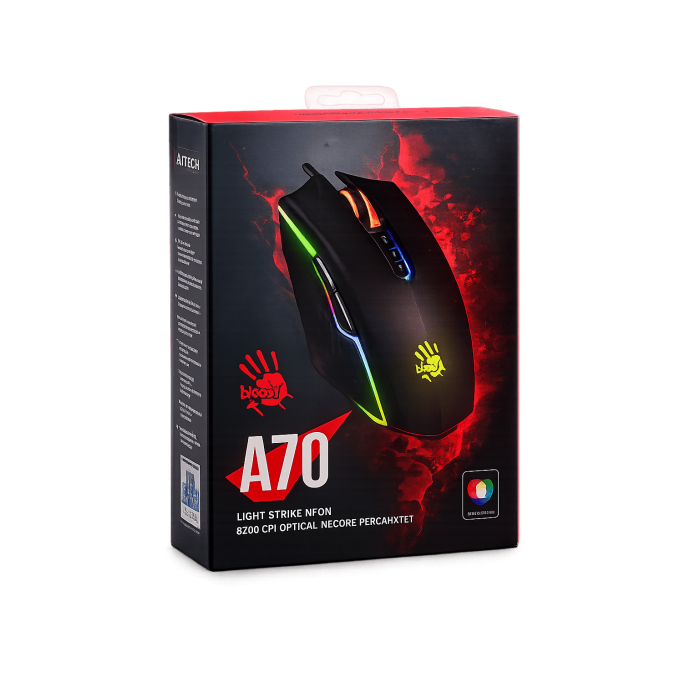 Мышь игровая проводная Bloody A70 Gaming / Black