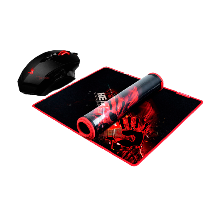 Комплект игровой (мышь проводная с ковриком) Bloody V7M71 Gaming / Black