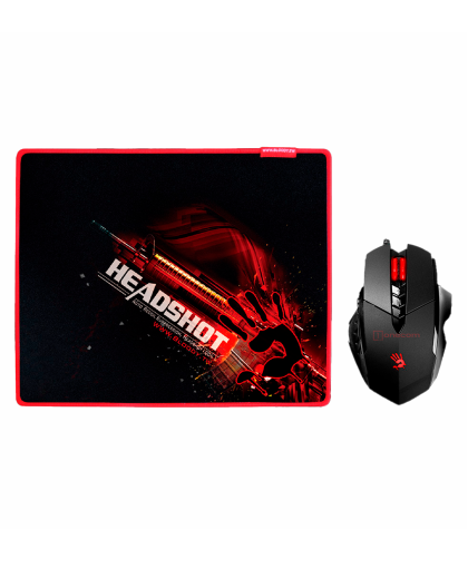 Комплект игровой (мышь проводная с ковриком) Bloody V7M71 Gaming / Black