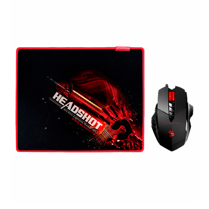 Комплект игровой (мышь проводная с ковриком) Bloody V7M71 Gaming / Black