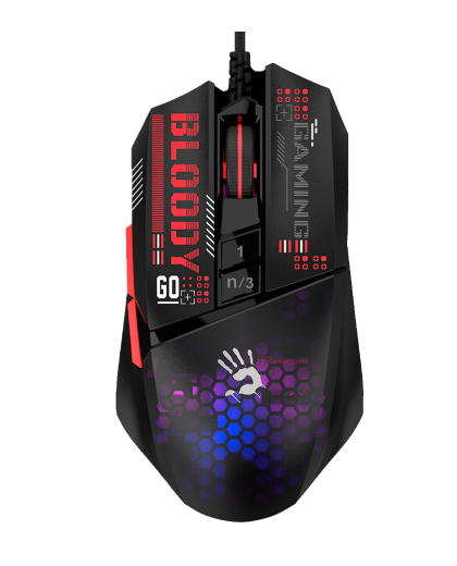 Мышь игровая проводная Bloody W60MAX Mini Honeycomb Gaming RGB / Black