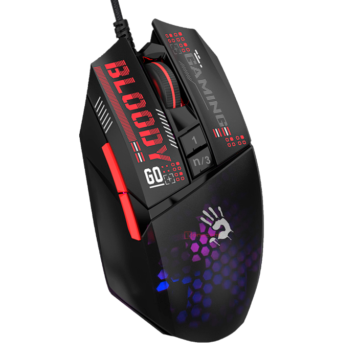 Мышь игровая проводная Bloody W60MAX Mini Honeycomb Gaming RGB / Black