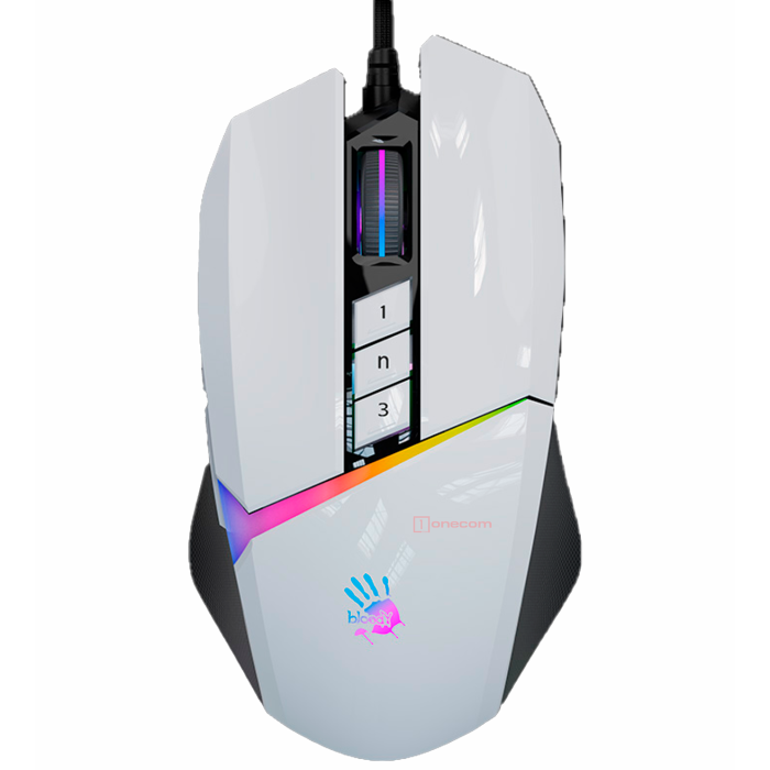 Мышь игровая проводная Bloody W60MAX Gaming RGB / Panda White