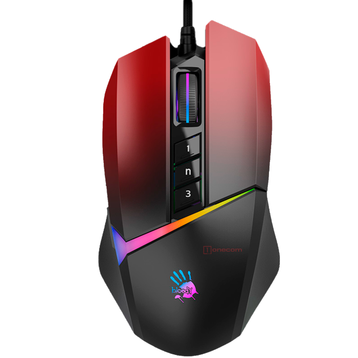 Мышь игровая проводная Bloody W60MAX Gaming RGB / Gradient Red
