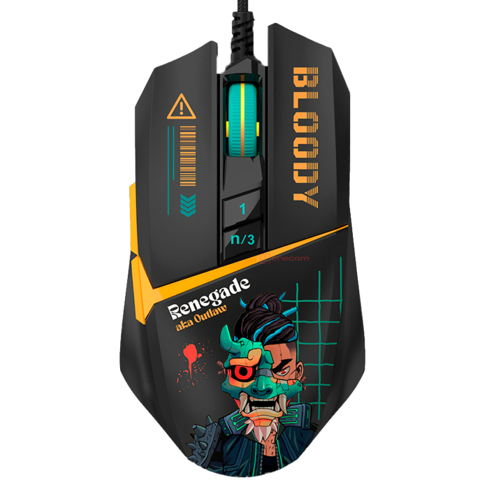 Мышь игровая проводная Bloody W63MAX Renegade Midnight Gaming / Black