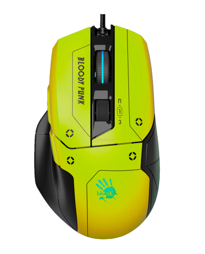 Мышь игровая проводная Bloody W70MAX Gaming RGB / Punk Yellow