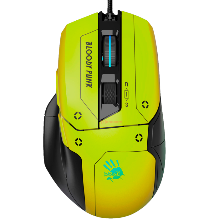 Мышь игровая проводная Bloody W70MAX Gaming RGB / Punk Yellow