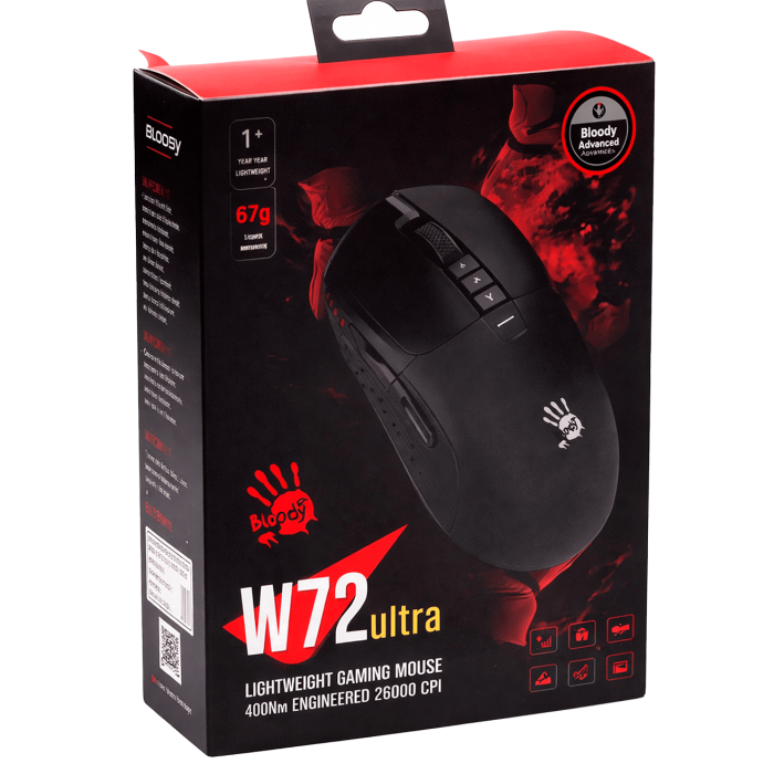 Мышь игровая проводная Bloody W72 Ultra Gaming / Black
