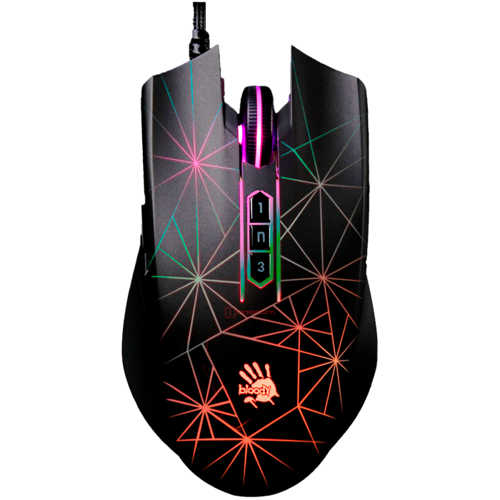 Мышь игровая проводная Bloody P81S Curve Gaming RGB / Black
