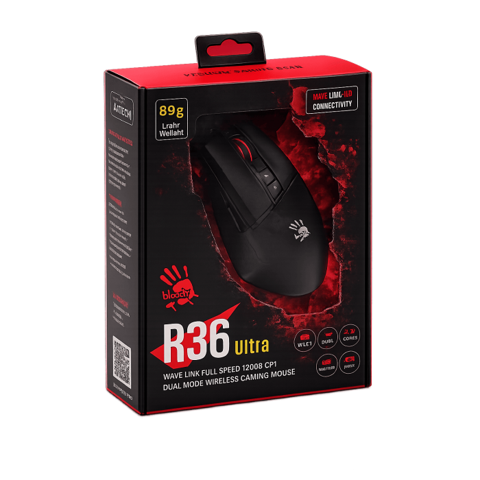 Мышь игровая беспроводная Bloody R36 Ultra Gaming / Stone Black