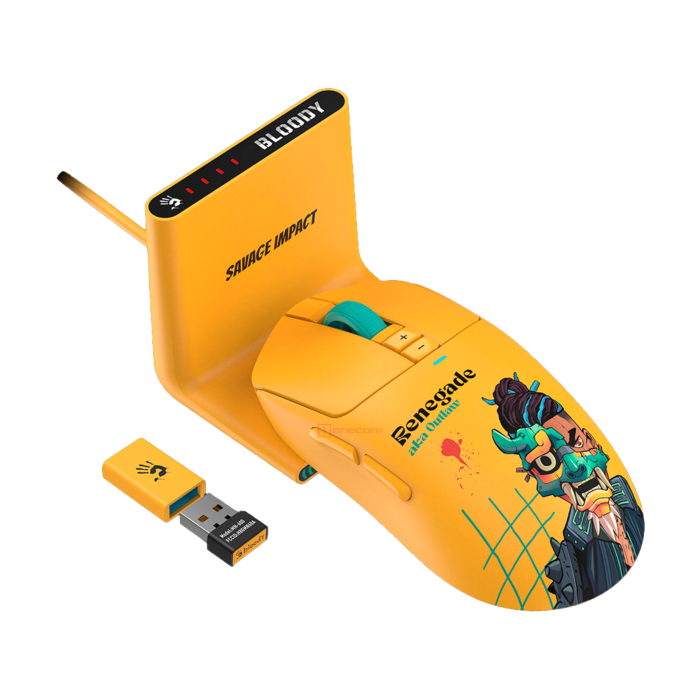 Мышь игровая беспроводная Bloody R72 Ultra Duo Renegade Sunset Gaming / Yellow
