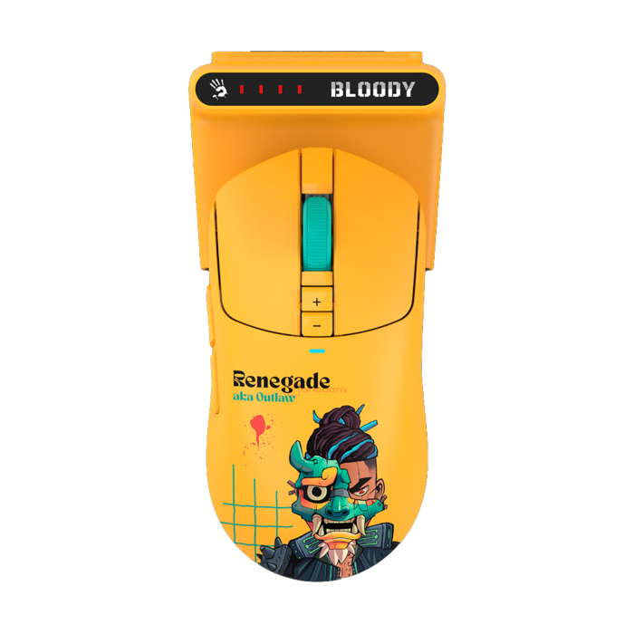 Мышь игровая беспроводная Bloody R72 Ultra Duo Renegade Sunset Gaming / Yellow