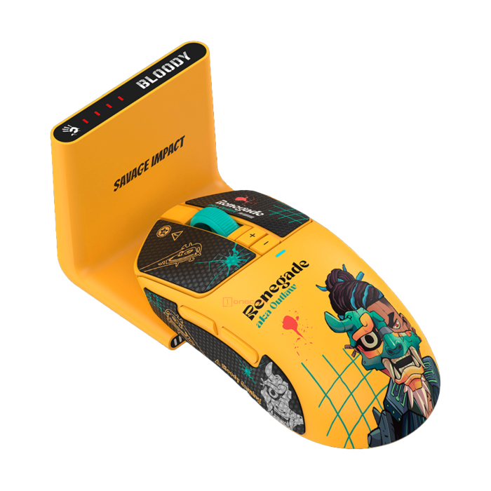 Мышь игровая беспроводная Bloody R72 Ultra Duo Renegade Sunset Gaming / Yellow