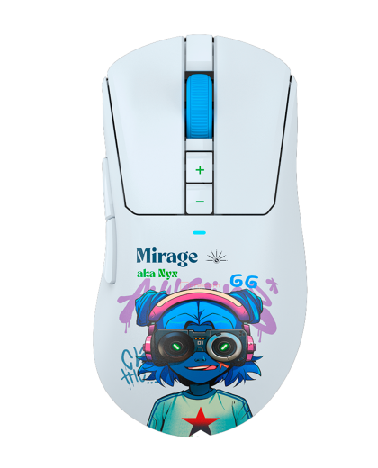 Мышь игровая беспроводная Bloody R73 Pro Nyx Mirage Gaming / White