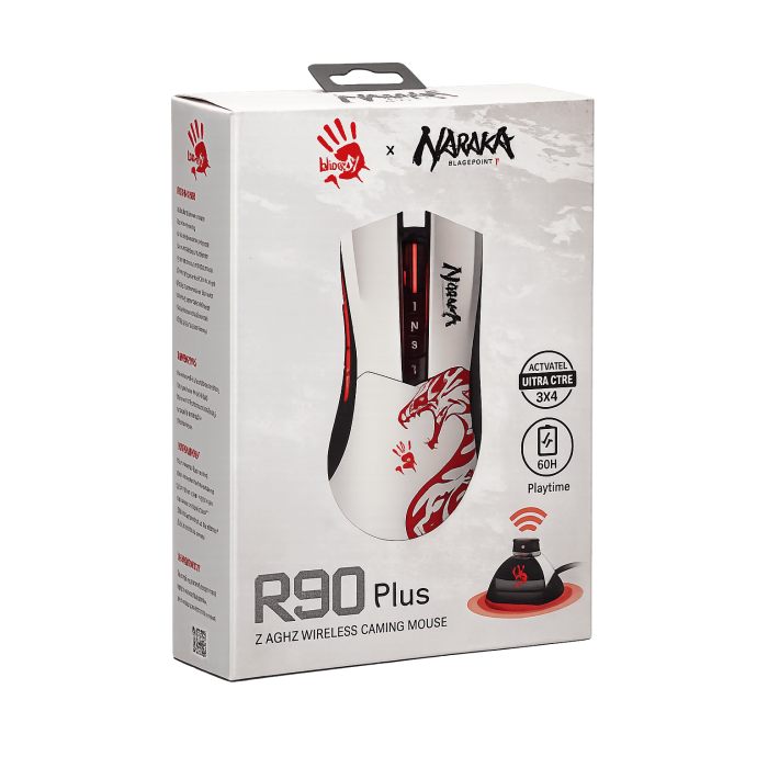 Мышь игровая беспроводная Bloody R90 Naraka Gaming / White