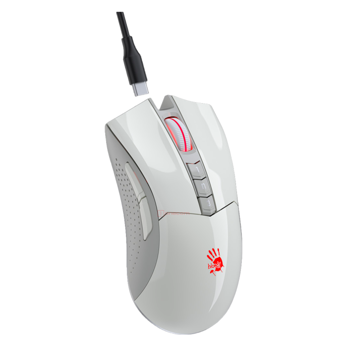 Мышь игровая беспроводная Bloody R90 Plus Gaming / Grayish White