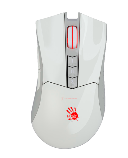 Мышь игровая беспроводная Bloody R90 Plus Gaming / Grayish White