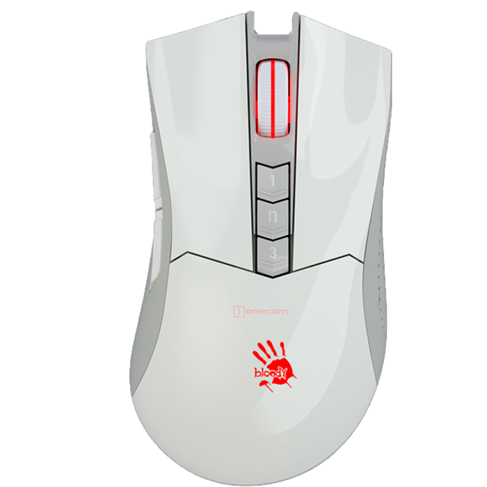 Мышь игровая беспроводная Bloody R90 Plus Gaming / Grayish White