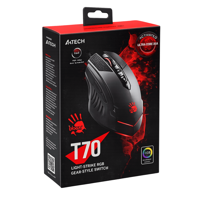 Мышь игровая проводная Bloody T70 Terminator Gaming / Black