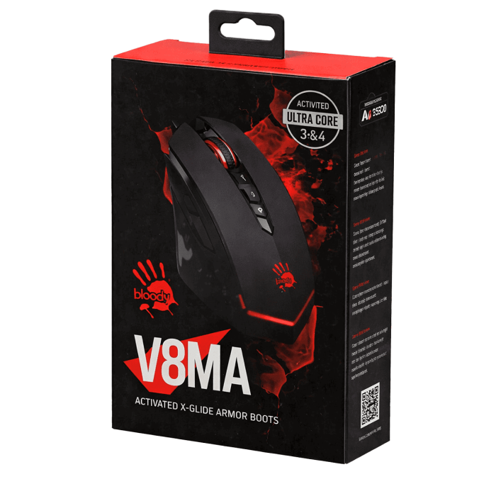 Мышь игровая проводная Bloody V8MA Gaming RGB / Black