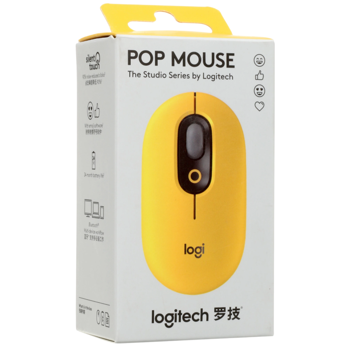 Мышь беспроводная Logitech POP Silent Wireless / Yellow