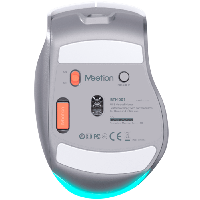 Мышь беспроводная Meetion BTM001 / White+Gray